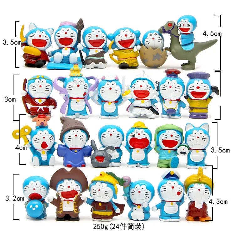 24 шт. Дораэмон Tinkling кошка детская игрушка коллекционная фигурка для детей и