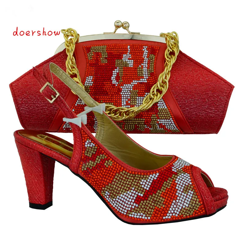 Doershow новинка 2015 обувь и сумки серии милый дизайн итальянские женские туфли на