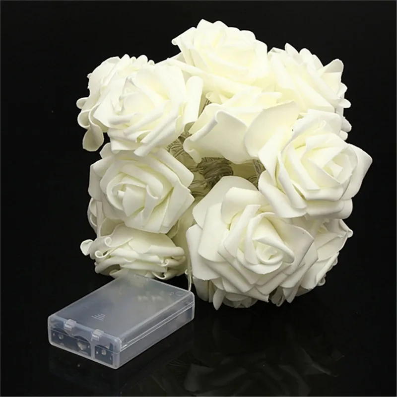 7,5 м 50LED гирлянда Rose диода Строка Фея светильники для Свадебная вечеринка Валентина декора 3* AA Батарея питание