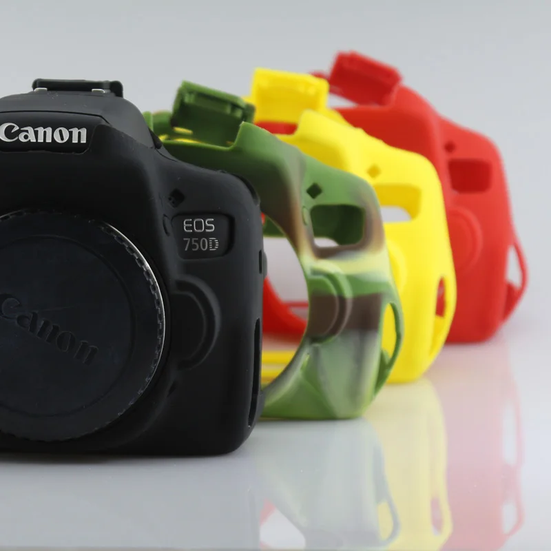 Красивый чехол для камеры Canon 750D мягкий резиновый защитный силиконовый корпуса