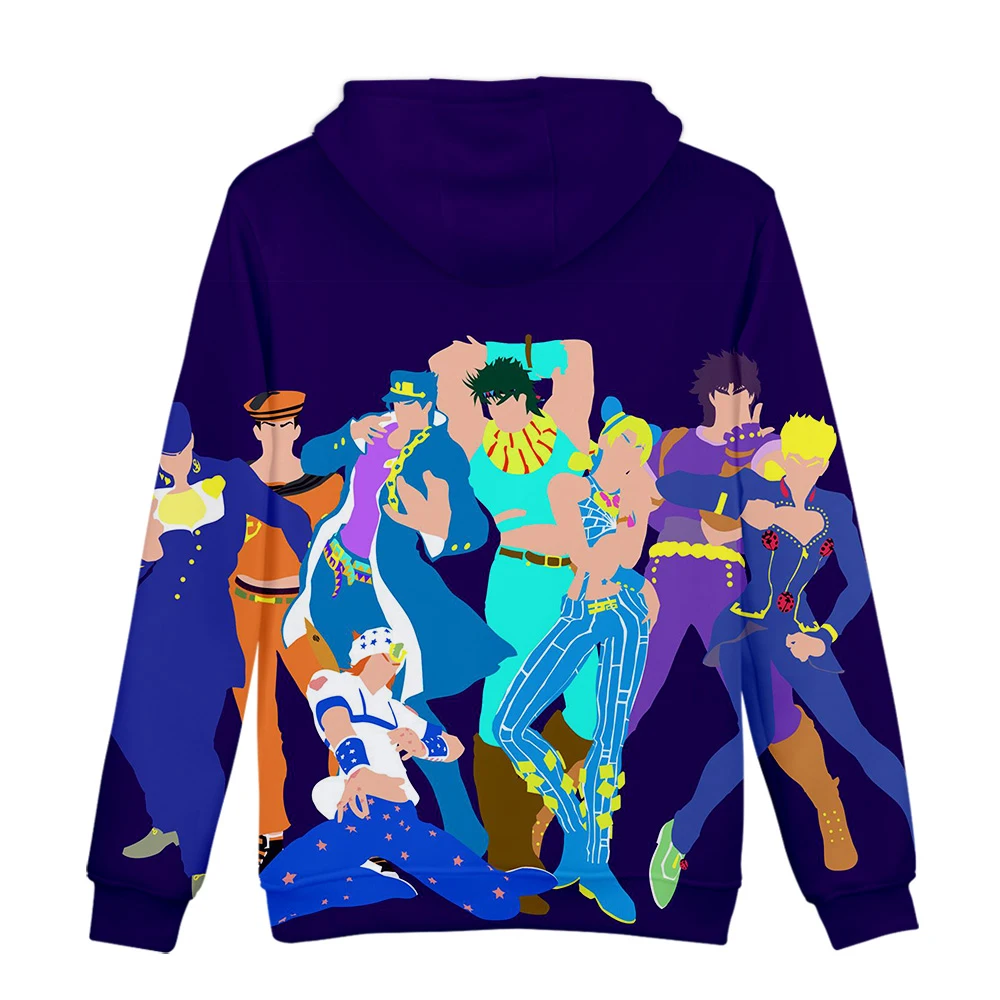 Осенние толстовки JOJO для мужчин и женщин, уличная мода, принт 3D, толстовки с капюшоном JOJO, 3D толстовки, топ для мужчин, пуловеры больших размеров
