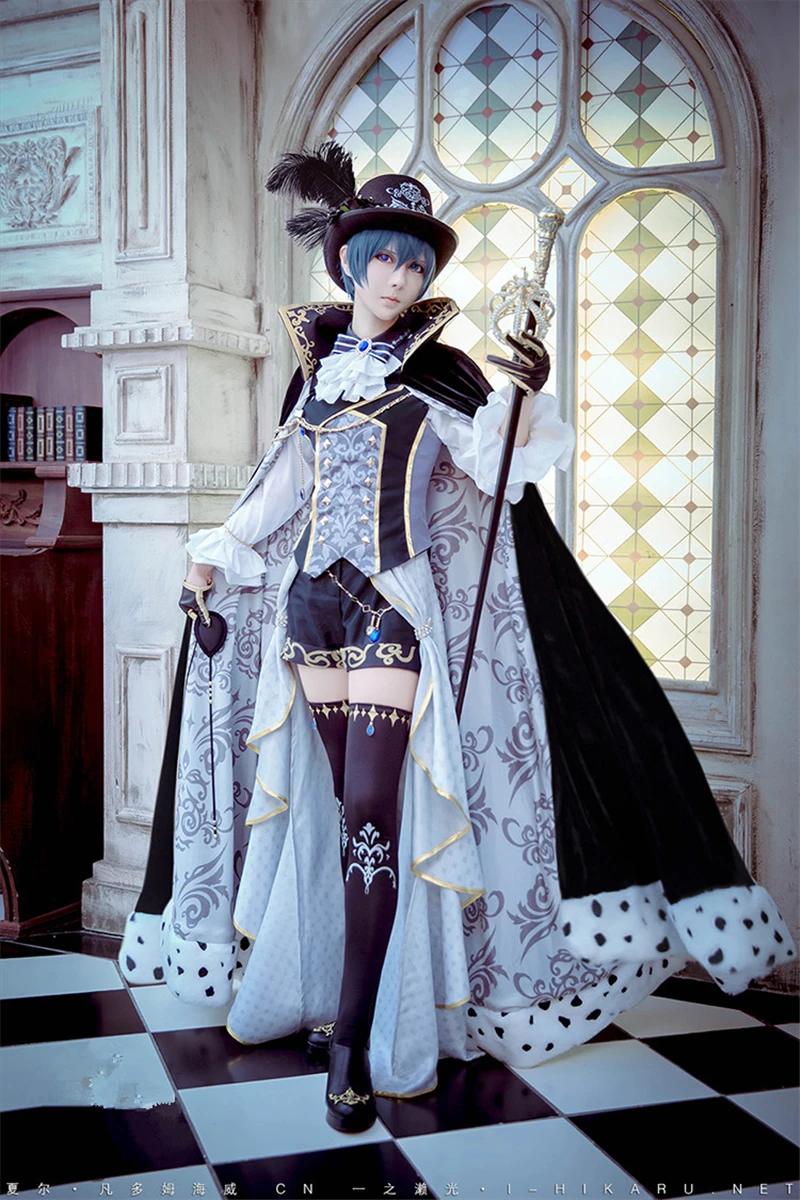 Аниме Косплей Черный Дворецкий Ciel Phantomhive мечта 100 солнце Пробуждение Косплей Костюм Хэллоуин наряды костюм