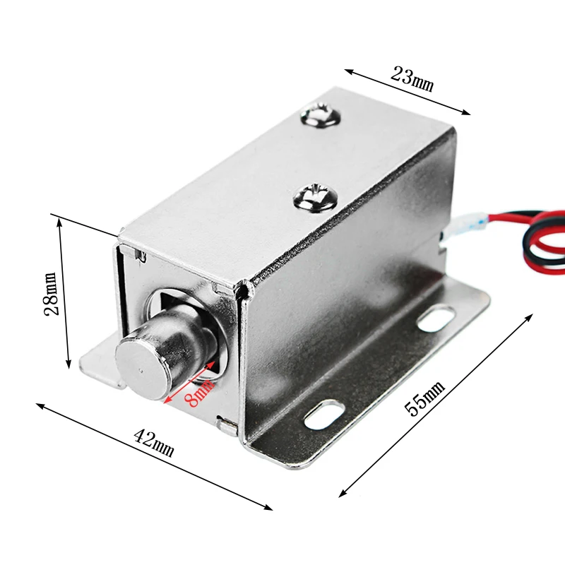 12 V DC 0.8A Электрический замок в сборе соленоид цилиндрический выдвижной ящик шкафа замок