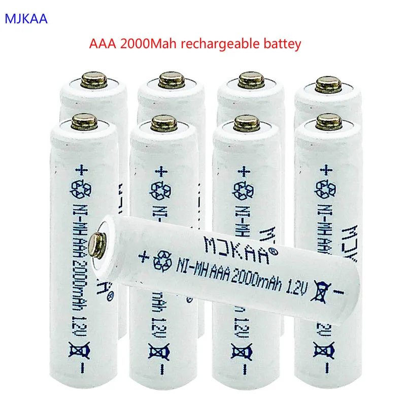 10 шт./лот Новый AAA 2000mAh Ni MH 1 2 V аккумуляторная батарея 3A для камеры