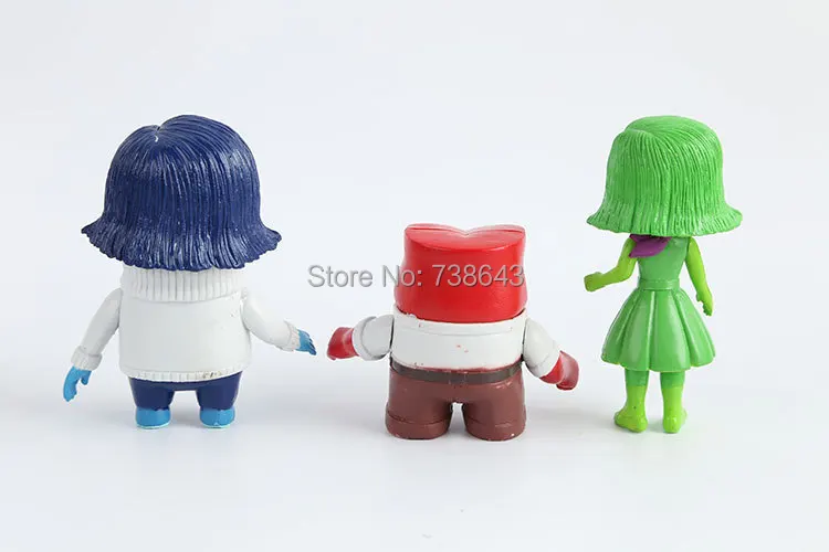 5pcs/set Inside Out Action Figures Toys Dolls Pixar Movie Cartoon Toy Anger Joy Fear Disgust And Sadness kids gifts 50sets | Игрушки и