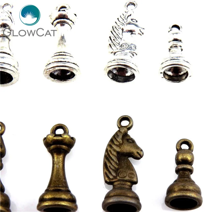 Винтажные металлические шахматные Подвески разных цветов легкая атлетика