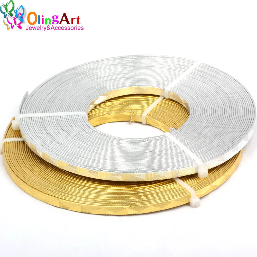 OLINGART 10 м/лот 5x1мм треугольная Печать Плоская алюминиевая проволока
