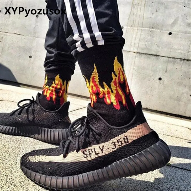 Модные забавные мужские хлопковые носки на улице Стиль катания скейтборде Hipster в