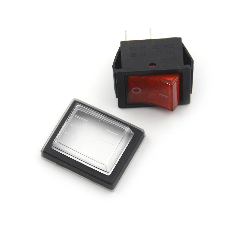 Прочный 16A 250 В переменного тока/20A 125V AC красную кнопку кулисный переключатель с