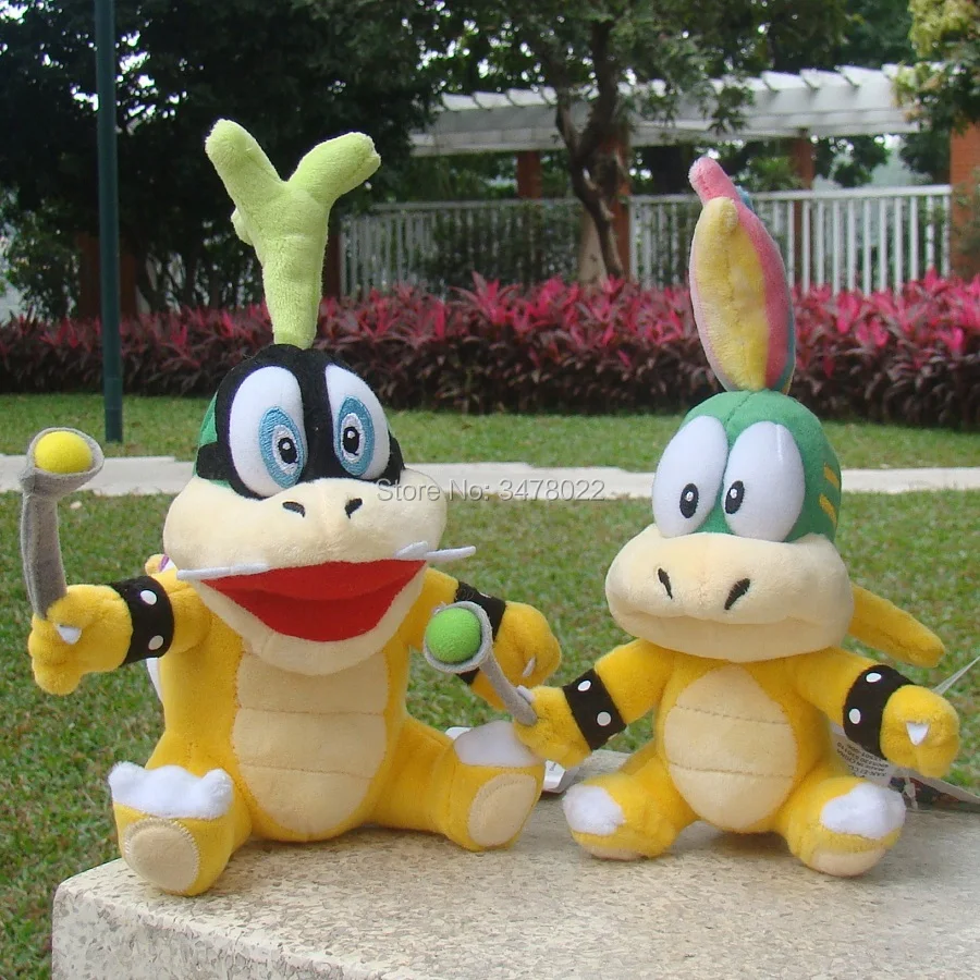 

Twins Bowser Koopalings Iggy & Lemmy Koopa Super Bros, плюшевые игрушки, сын, Мягкое Животное, кукла, детская игрушка