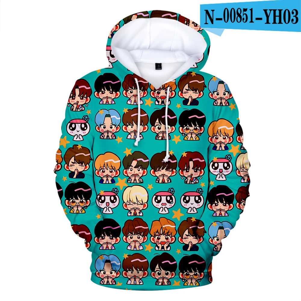 Kpop Bang Store Seventeen толстовки с 3D принтом женские/мужские модные уличные толстовки с капюшоном и длинным рукавом повседневные толстовки - Цвет: Небесно-голубой