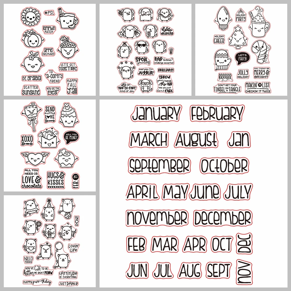 

Newest Design Pattern Prints Transparent Clear Silicone Stamp/Seal for DIY scrapbooking/photo album Decor card making