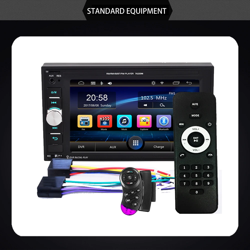 AMPrime 2 din 6 &quotАвтомобиль Радио Bluetooth Сенсорный экран AUX IN USB TF MP5 MP4 Android телефон с