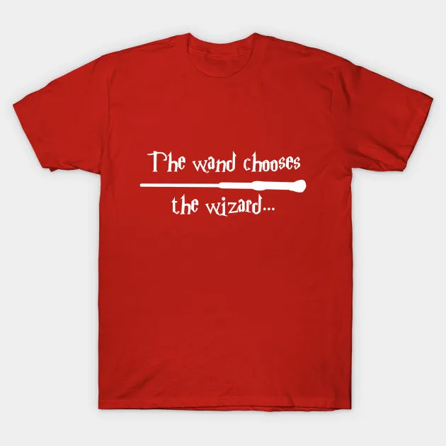 Гарри рубашка Палочка выбирает волшебника T Shirt1 с изображением Поттера|Мужские