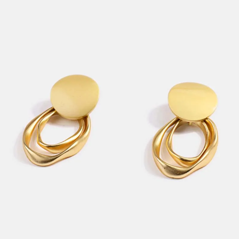 Коми винтажные Необычные круглые Висячие серьги для женщин Brincos геометрические