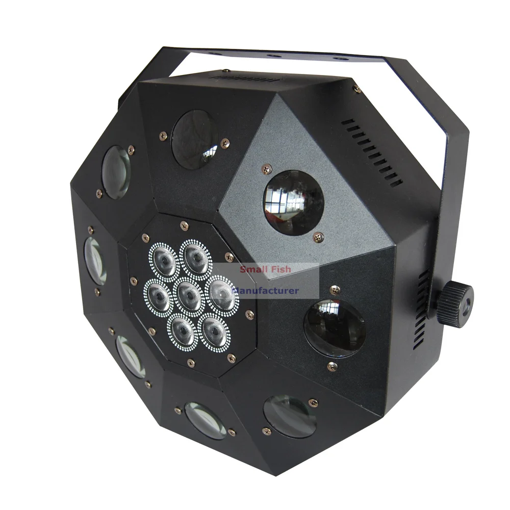 Mini LED Led Dancing Floor Light 8*3W CREE Lamp + 7X10W RGBW Quad Color Moving Head Stage Effect Lighting Fast Shipping | Освещение