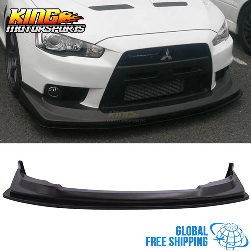 Подходит для 08-15 Mitsubishi Lancer Evolution EvoX Evo10 X V Стиль переднего бампера+ сплиттер