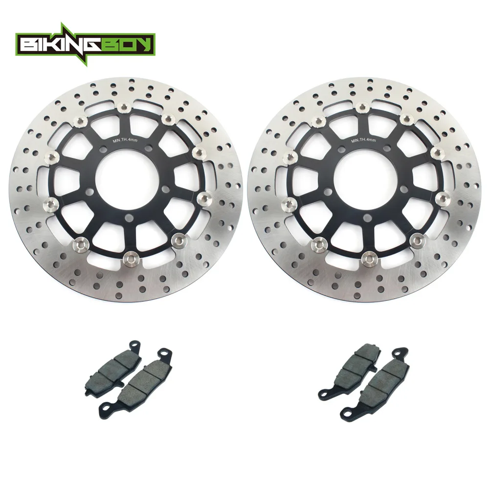 Передние тормозные диски BIKINGBOY, роторы, диски, колодки ER-6F ER6F Ninja 650R 650 R ER-6N ER6N 06 07 08 09 10 11 12 13 14 15 16 EX ER 650 (art.: 3920cf56cd5ff) - 3920cf56cd5ff
