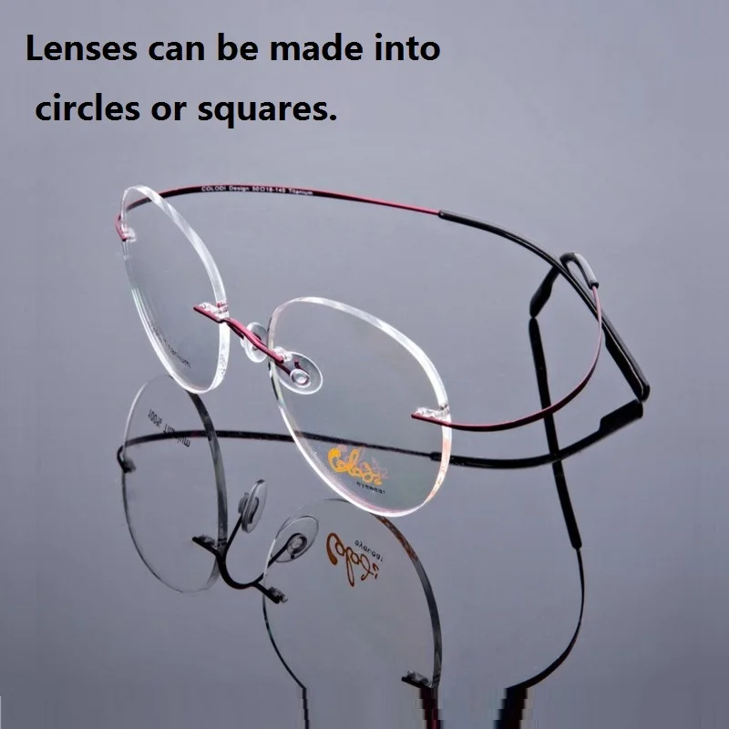 Супер-Эластичный Ультра-светильник без оправы титановая оправа для очков