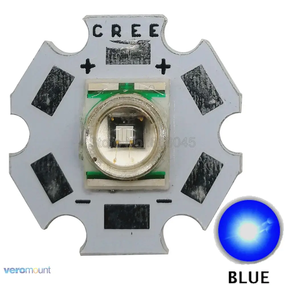 Blue 5 шт. CREE XLamp XRE XR-E Q5 3 Вт высокое мощность светодиодный светильник излучатель холодный белый/теплый белый/красный/зеленый/синий/желтый 16 мм 20 мм PCB - Испускаемый цвет: Blue