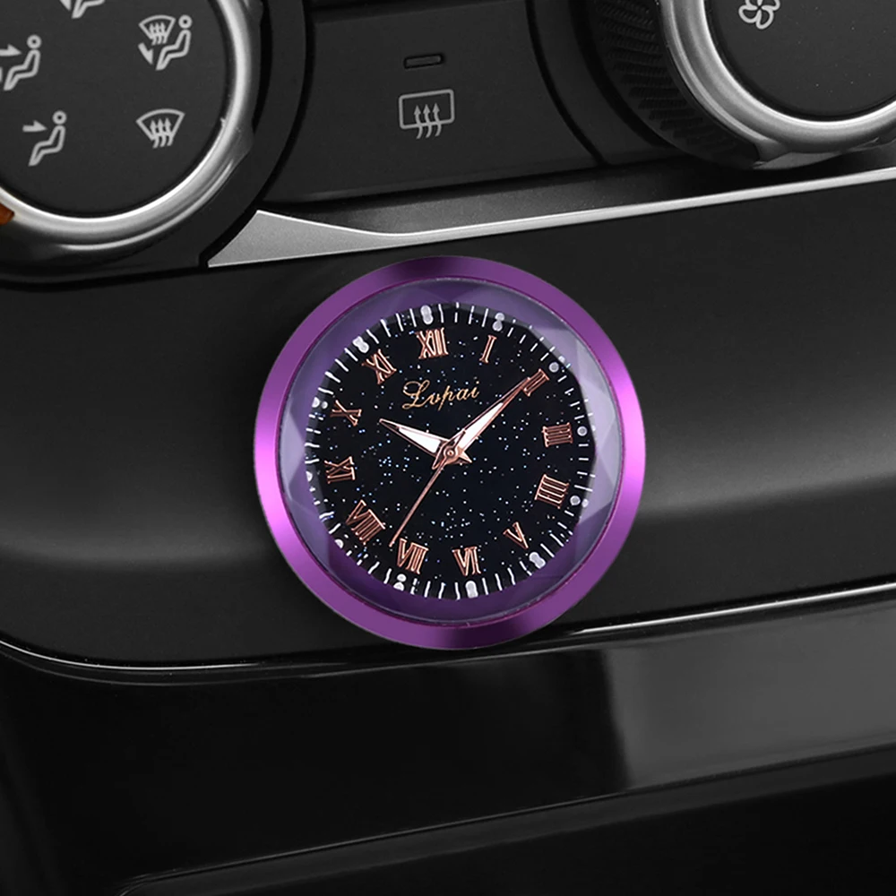 Автомобильные часы мини металлические электронные римские цифры весы украшения