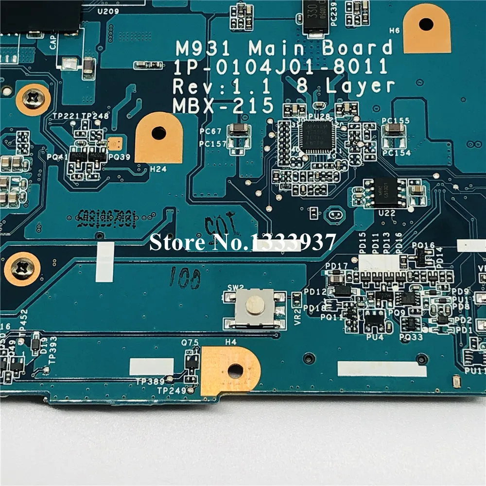 Материнская плата A1783603A для Sony MBX-215 ноутбука M931 1P-0104J01-8011 REV: 1 карты | Компьютеры и