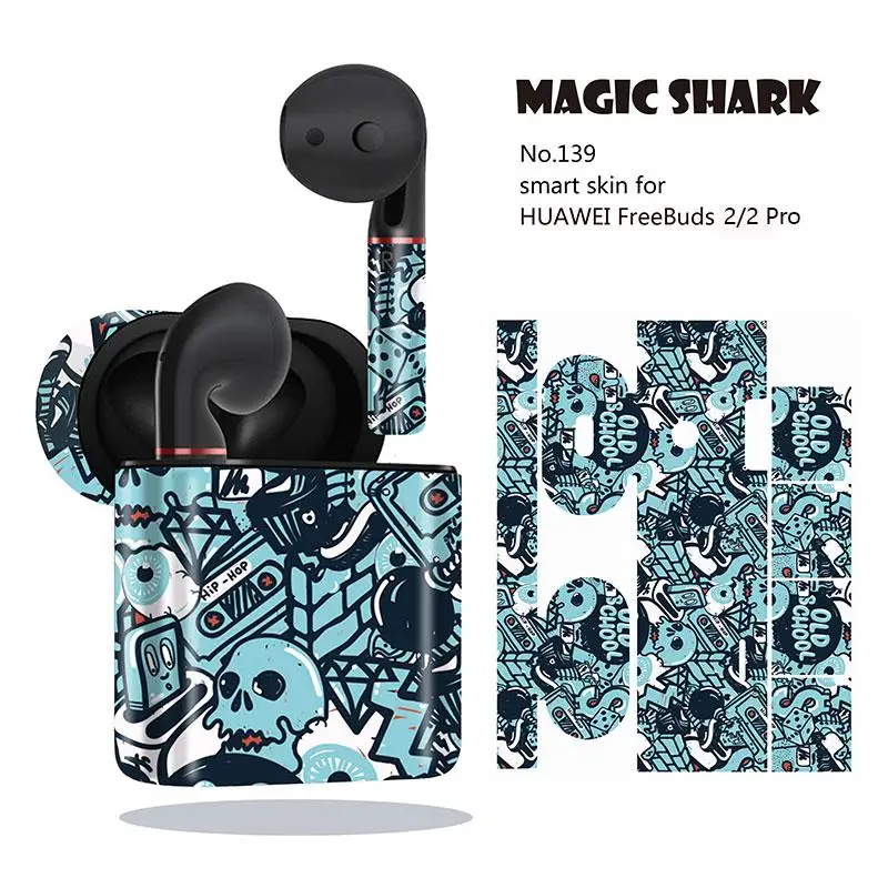 Magic Shark Fashion граффити череп Водонепроницаемый ПВХ без выцветания чехол наклейка