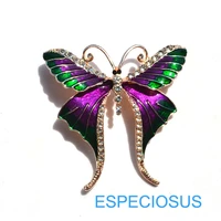 elegant pin gold color women gifts butterfly rhinestone breast pin accessories mix color jewelry painted aooly brooch garments
