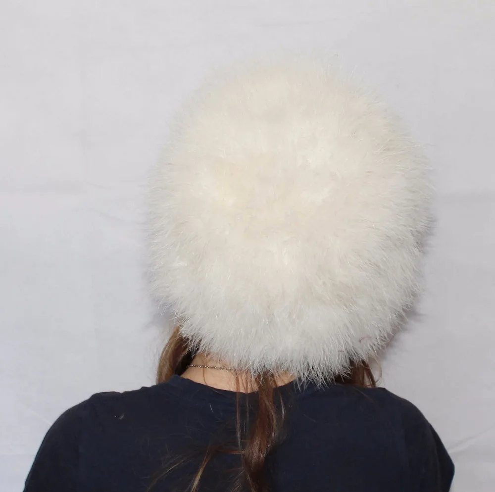 Шапка Linhaoshengyue из страусиного меха зимняя теплая бесплатная доставка - купить по