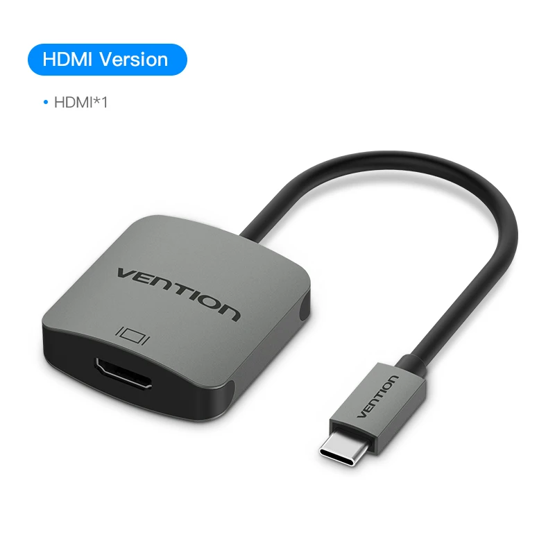 Vention Thunderbolt 3 док-станция usb-хаб type C к HDMI USB3.0 RJ45 адаптер для MacBook samsung Dex S8/S9 huawei P30 Pro usb c адаптер - Цвет: grey CGLHA