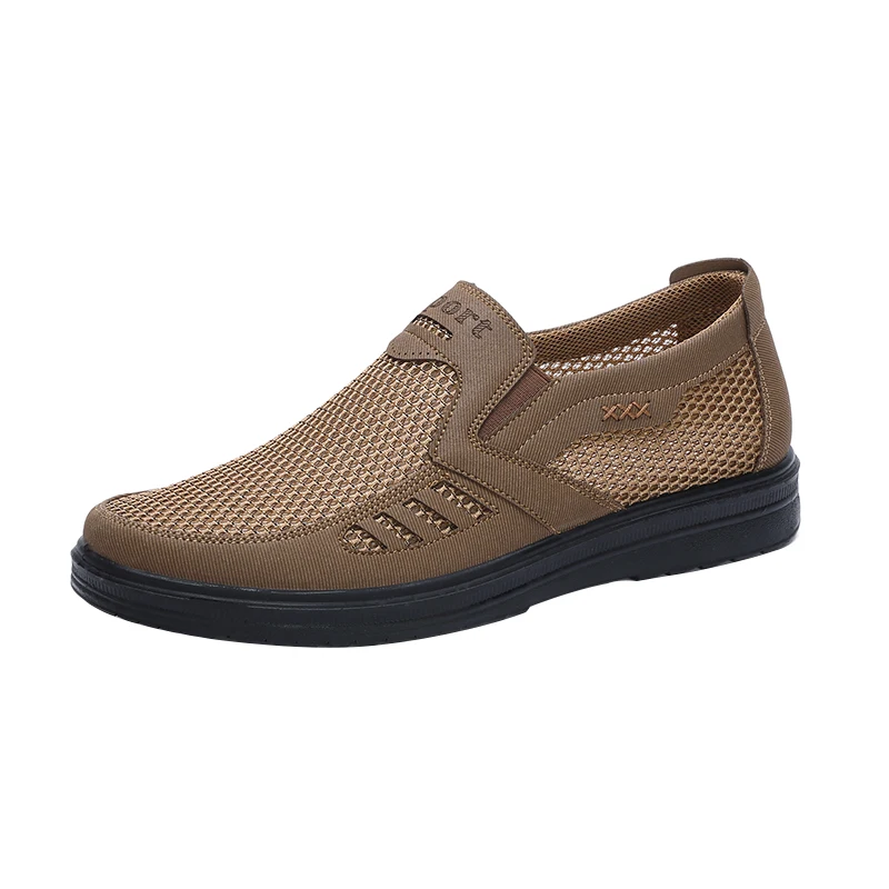 Summer men's net shoes breathable old man's father's soft sole leisure | Обувь