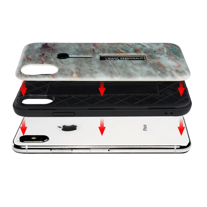 Turata красочный мраморный чехол для телефона iphone 6 S 7 8 Plus X крышка модный стрейч