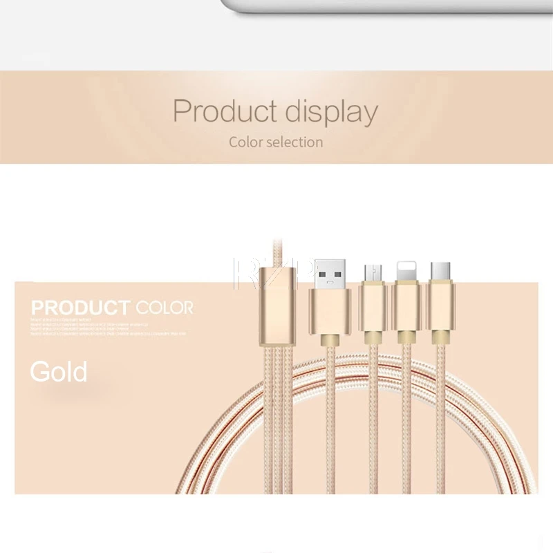 RZP 2A 1,2 m быстрый type-C Micro usb кабель для зарядки для iPhone type-C V8 samsung Android USB кабель для зарядки Micro данных Шнур для зарядного устройства