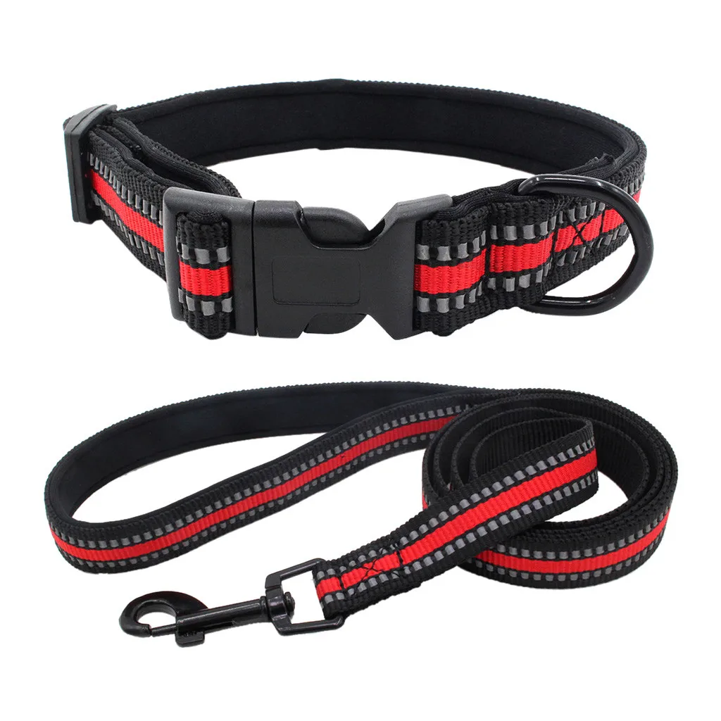 Glow регулируемый для собак кошек Pet Воротник мигающий свет нейлоновый поводок