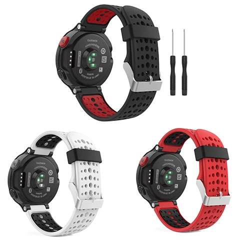 3 pack Ktab ремешок для Garmin 235 Сменные силиконовые полосы Garmin Forerunner 235/235 Lite/220/230/620/630/735XT ремешок для часов - Цвет: 3 pack