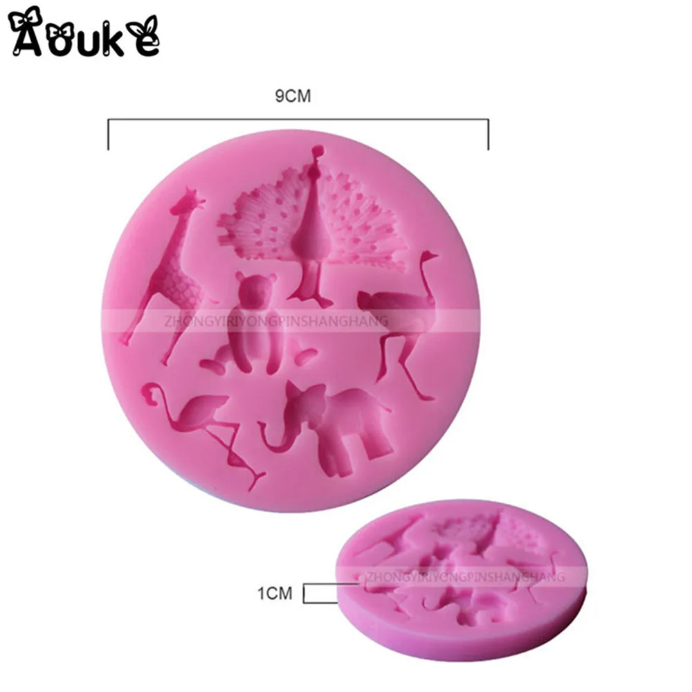 Силиконовая 3D форма в виде животного мира формы для помадки и шоколада конфет
