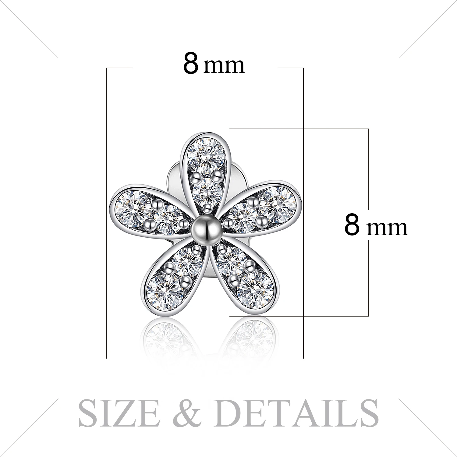 Jewelrypalace стерлингового серебра 925 Ослепительная Дейзи серьги серебро 2018 Модные