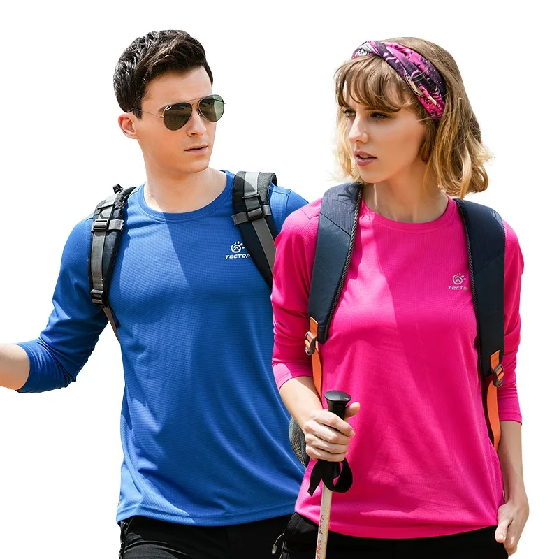 Tectop для спорта на открытом воздухе весна осень мужские быстросохнущие футболки с