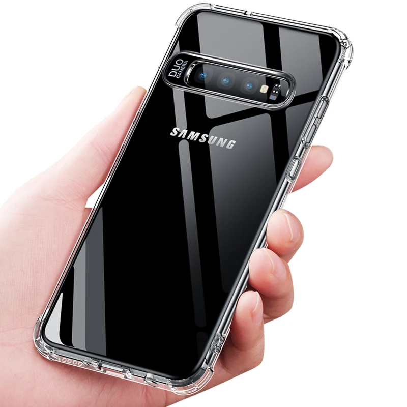 Прозрачный Essager Прозрачный чехол для samsung Galaxy A70 A60 A50 A40 A30 A20 S10 плюс S10E Note 9 8 A9 A8 A7 A6 S9 S8 S7 край M30 M20 M10 - Цвет: Прозрачный