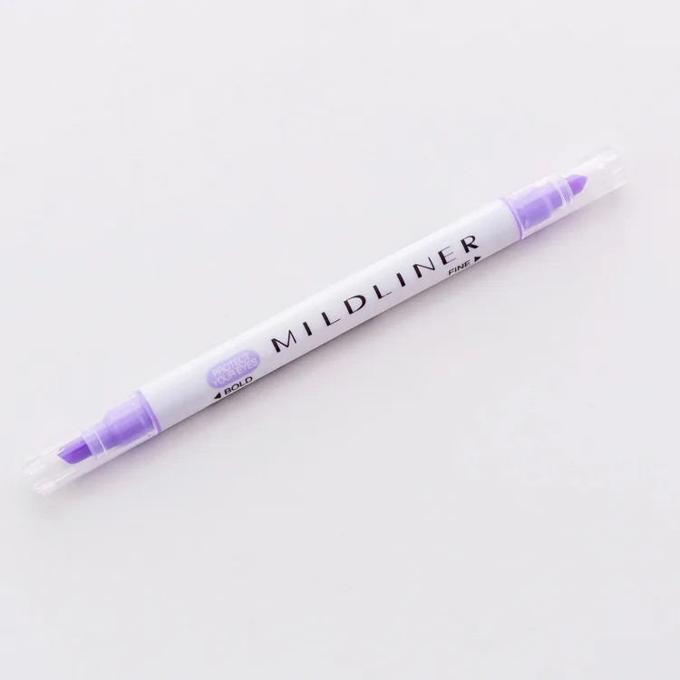 purple Милый кавайный конфетный цвет двуглавый флуоресцентный маркер ручка креативный студенческий художественный знак водная Цветная кисть подарок канцелярские принадлежности 1 шт - Цвет: purple