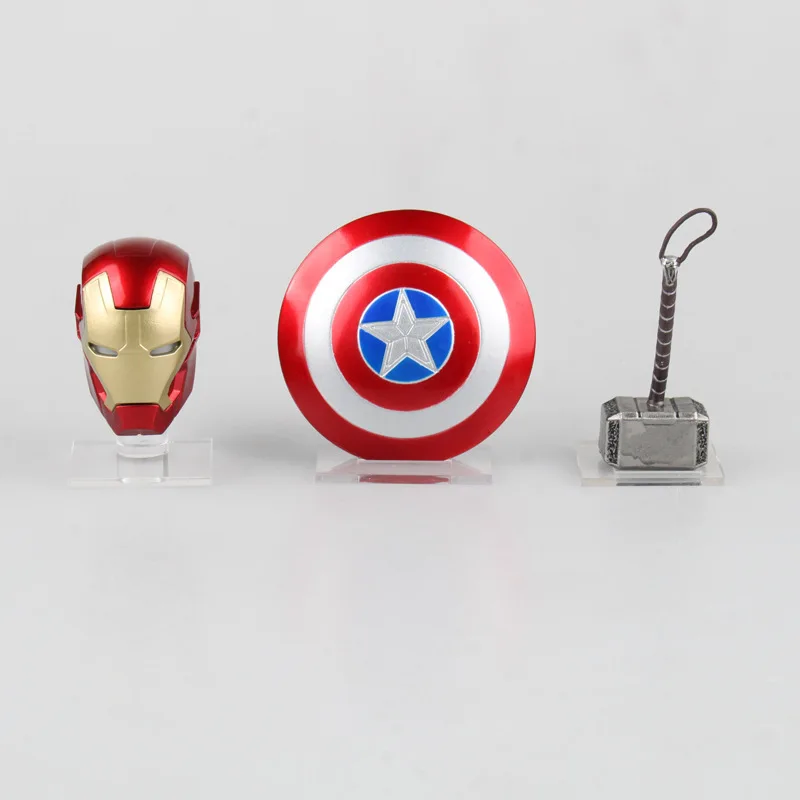 3 шт./компл. Marvel мстители супергерой оружие Капитан Америка щит и Железный человек