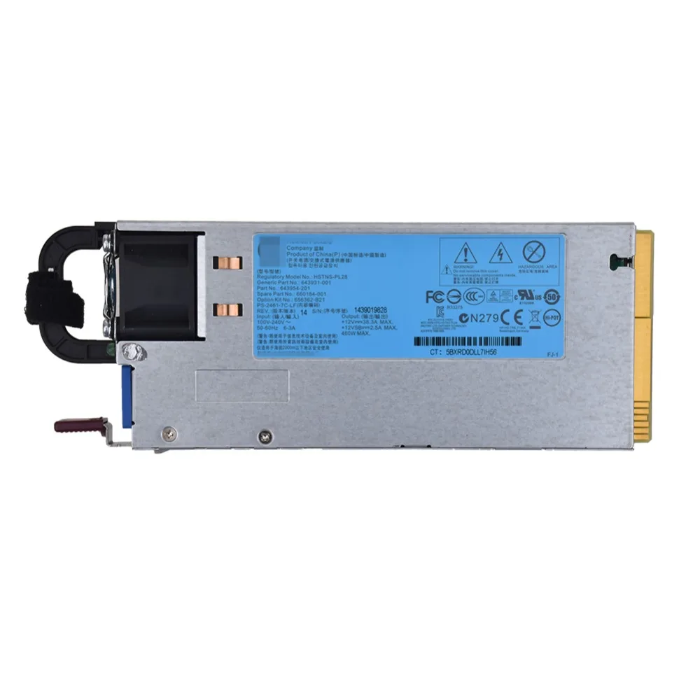 Для hp DL360P 380P DL380E 360E Gen8 460 Вт сервер Мощность 660184-001 аккумулятор большой емкости 656362-B21 Питание