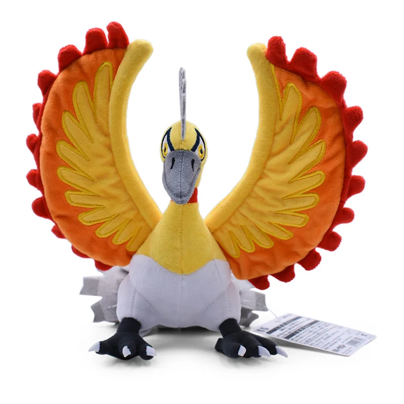 A 11-12 дюймов 5 стилей Zapdos& Articuno& Moltres& Ho-oh блестящие милые плюшевые игрушки для детей мягкие PP Хлопок Дети День рождения Рождество - Цвет: A
