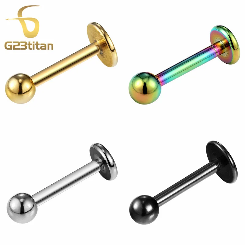 G23titan 100% G23 титановая губная серьга и губы ювелирный пирсинг для тела Пирсинг