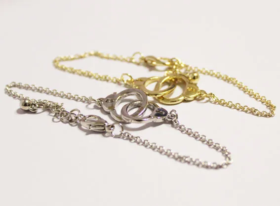 Женский модный очаровательный браслет покрытый наручниками двойной бантик