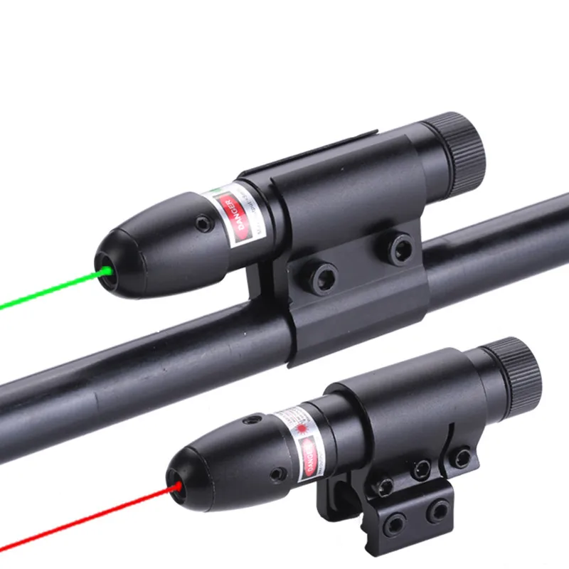 Тактический красный/зеленый лазерный прицел с креплением 20 мм/11 мм рельсовые