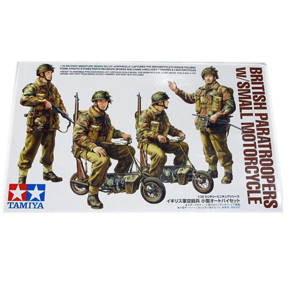Tamiya 35337 1/35 комплект для сборки британских парашютников с маленькими мотоциклами