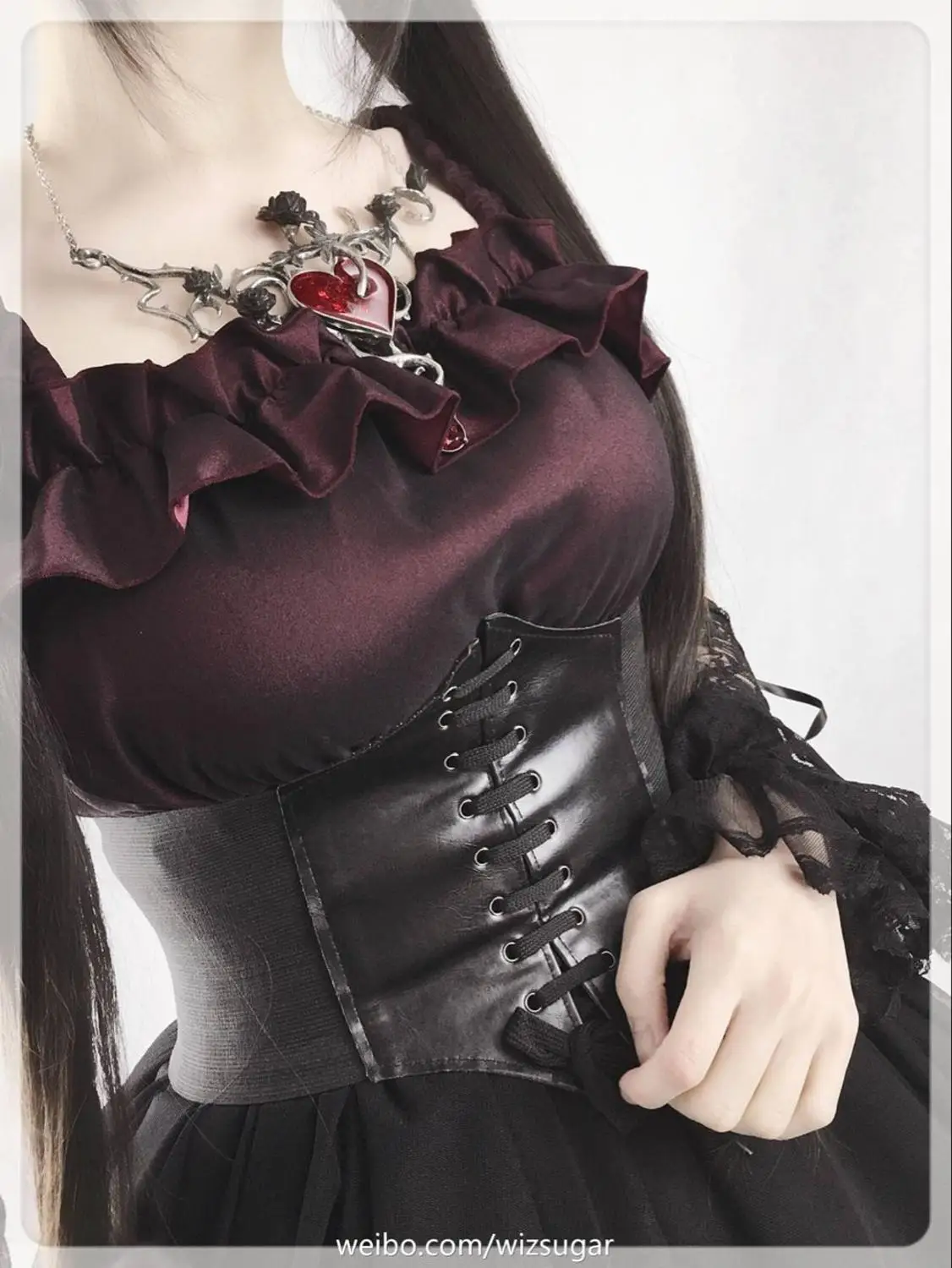 

Gothic palace vintage lolita girdle elastic lace-up waist belt gothic lolita girdle loli cosplay