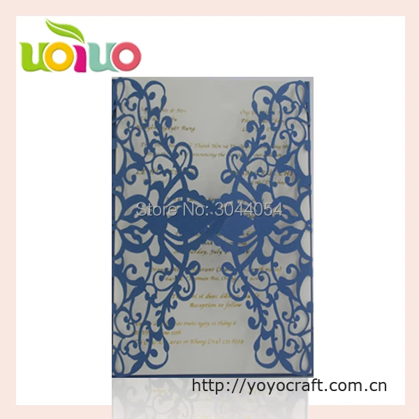 Лазерная резка цвет белый кружево свадебные приглашения Тисненая Бумага