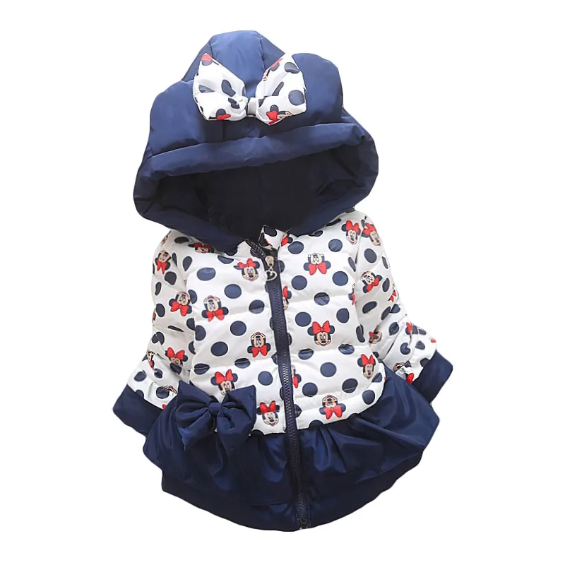 New Girls jackets fashion Minnie cartoon Clothing coat baby girl winter warm and casual Outerwear for 1-5 years old Kids jackets